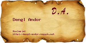 Dengl Andor névjegykártya